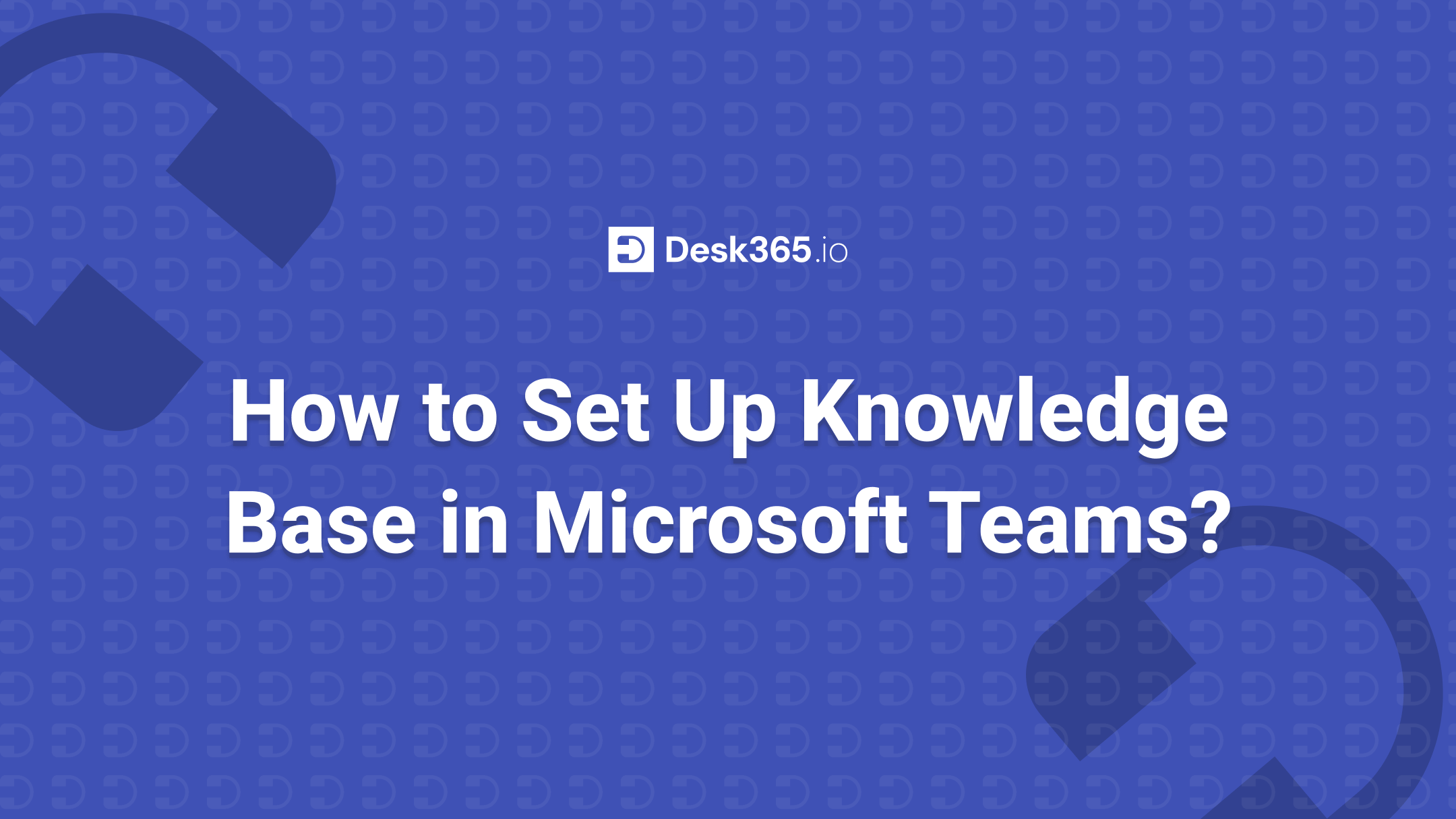 How to set up knowledge base in microsoft teams