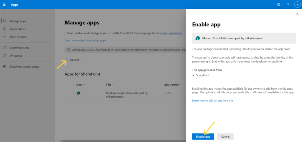 enable-app-sharepoint-site-web-widget-desk365