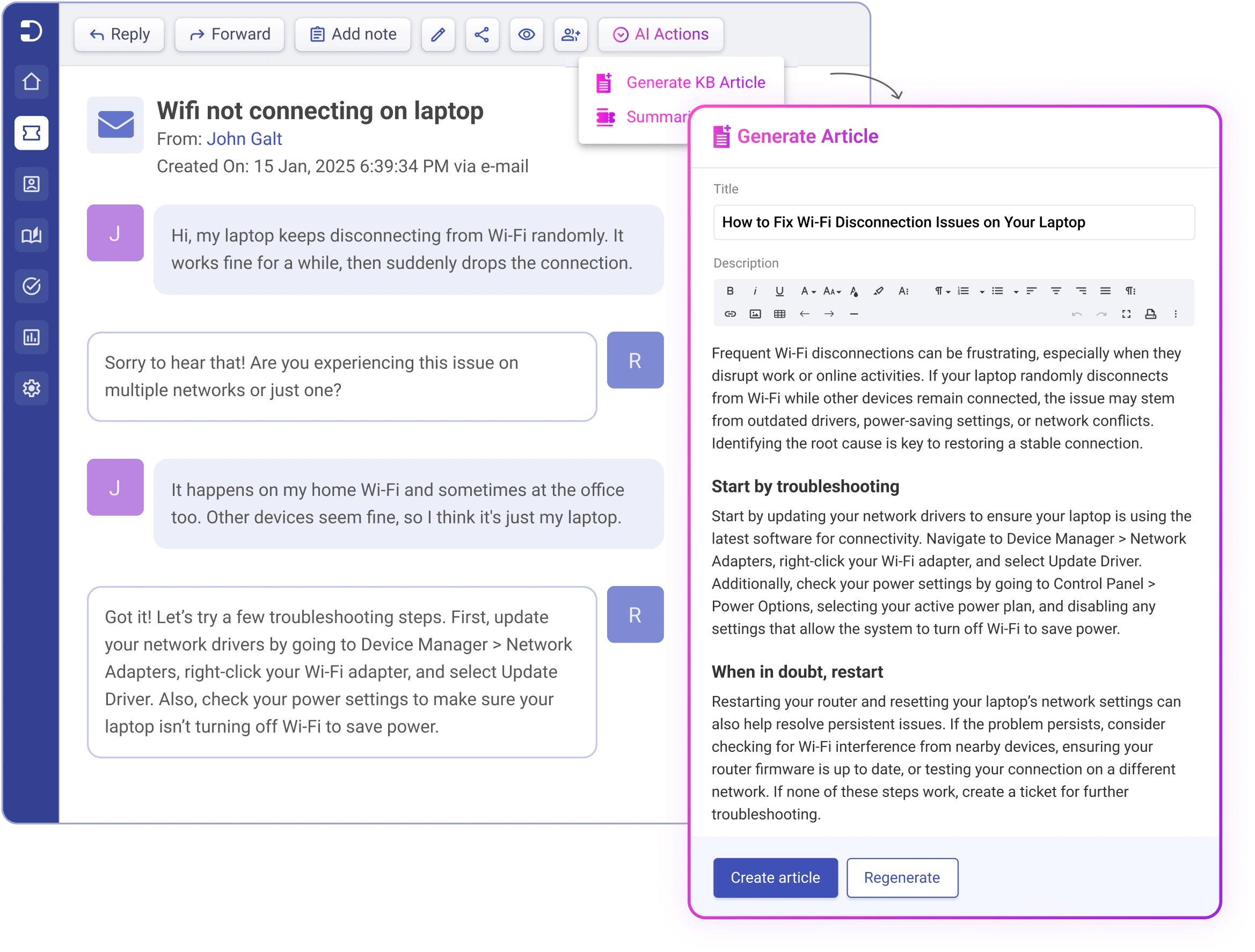 desk365 generate articles