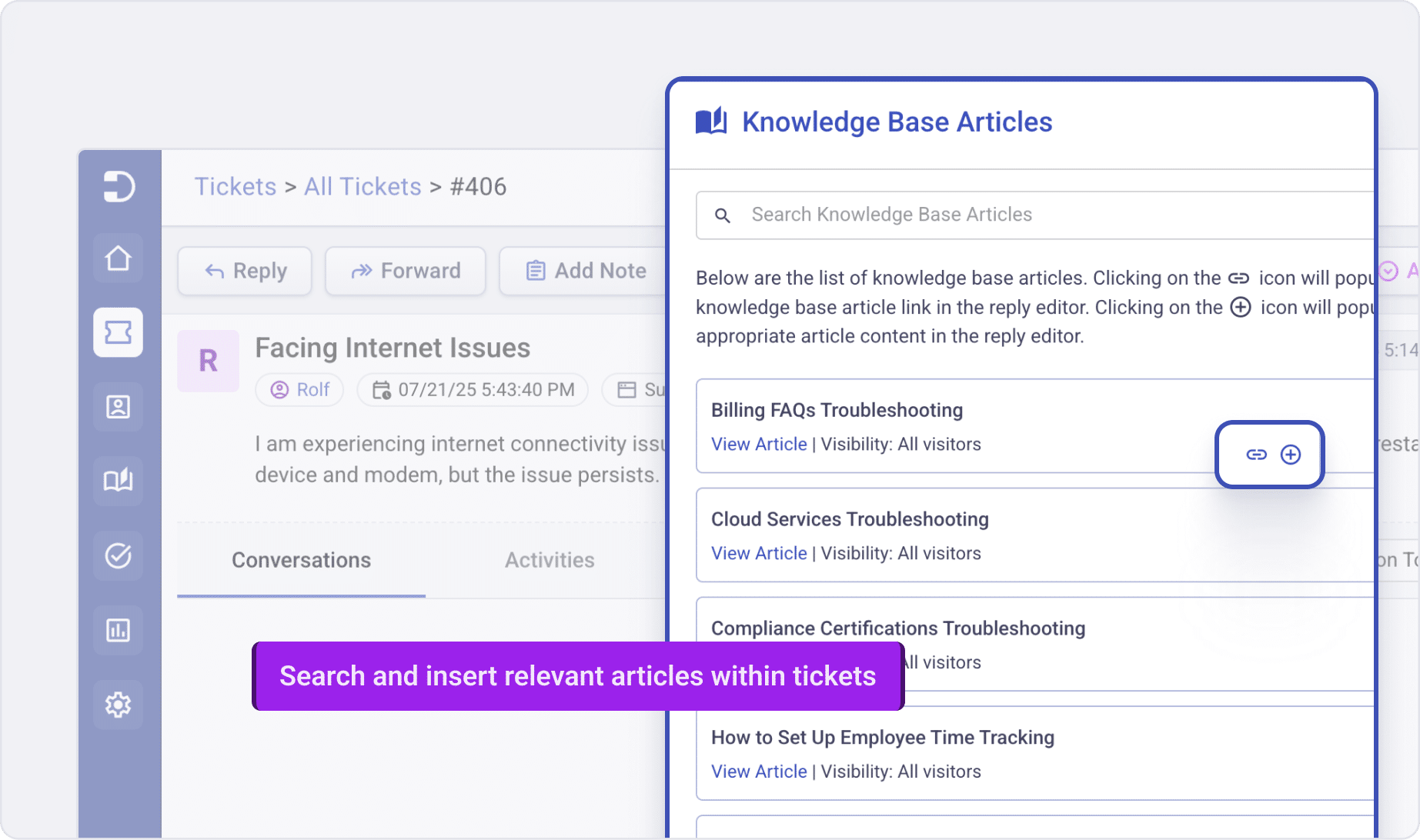Ticketing filters view  