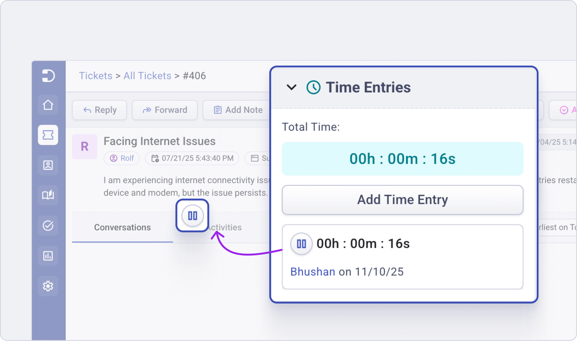 Auto timer for simpler tracking