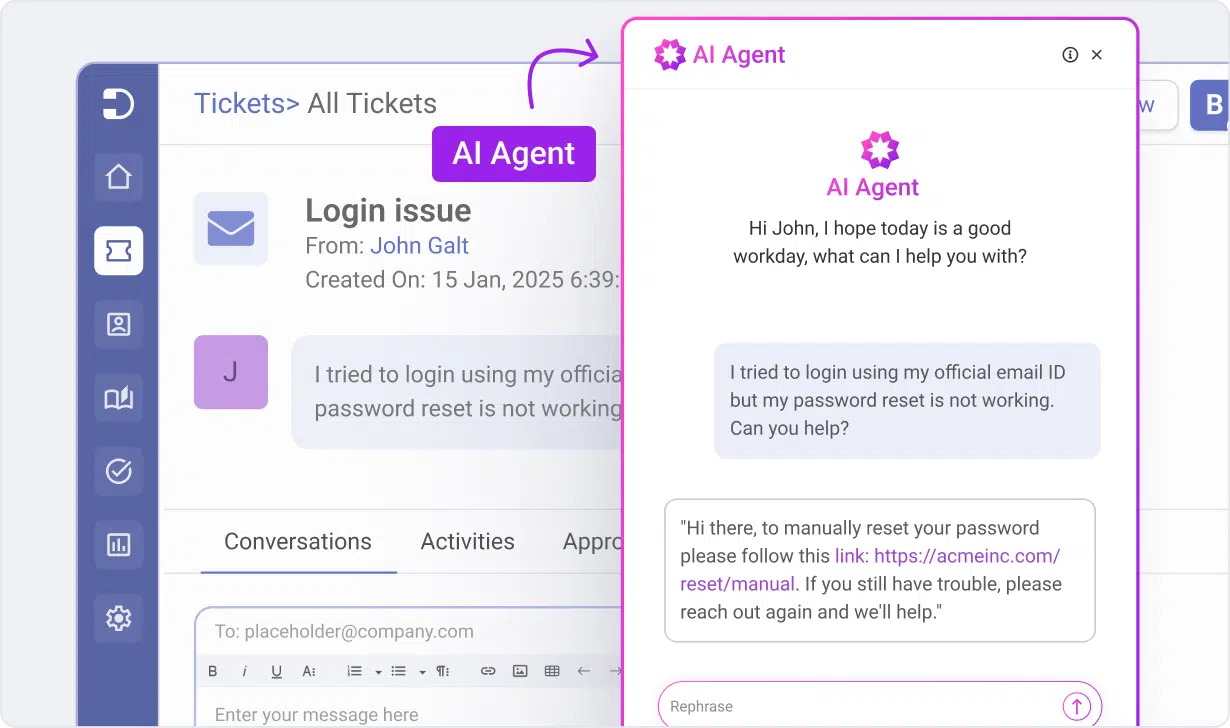 Tailor answers for every ticket 