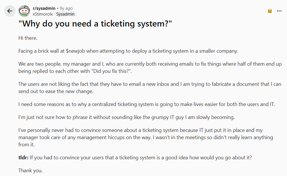 Ticket management system