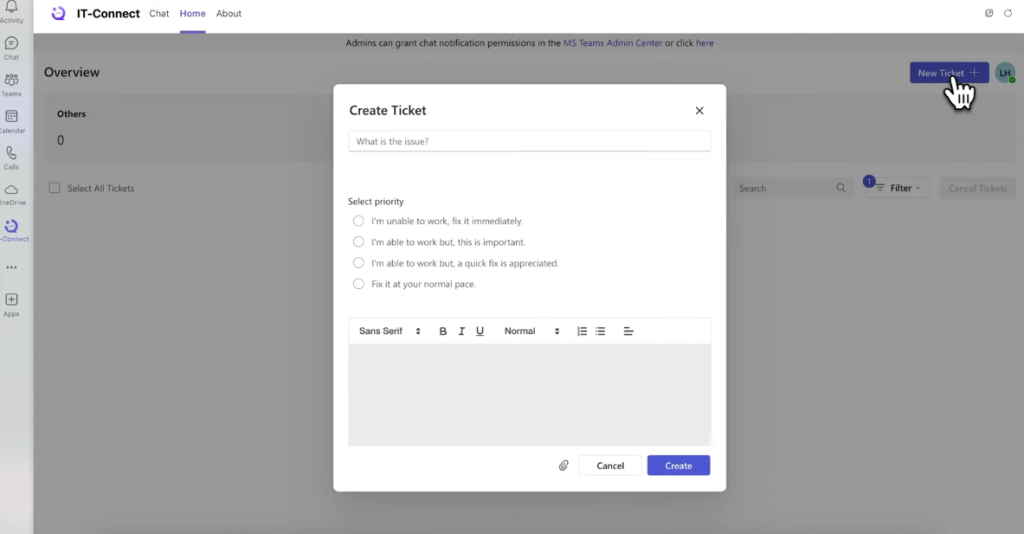Create Ticket in Deskday