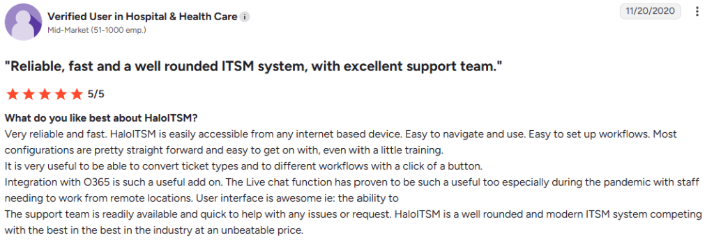 halo itsm g2
