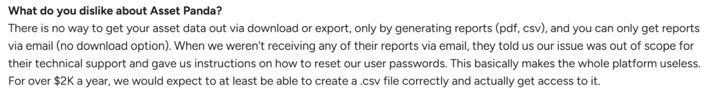 asset panda review report